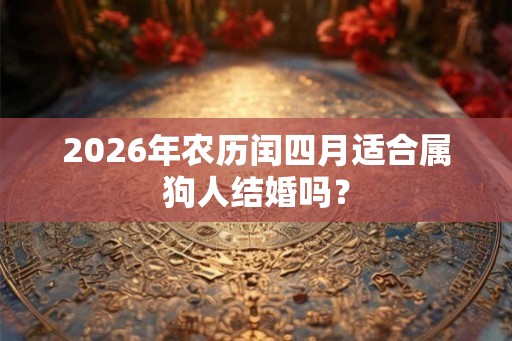 2026年农历闰四月适合属狗人结婚吗？