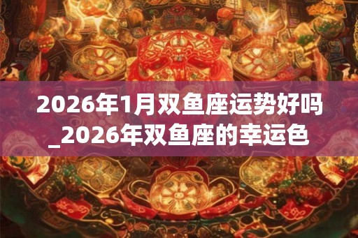 2026年1月双鱼座运势好吗_2026年双鱼座的幸运色