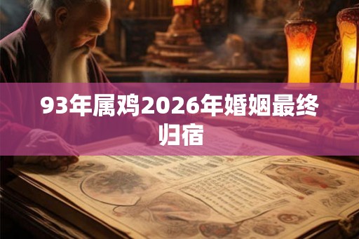 93年属鸡2026年婚姻最终归宿