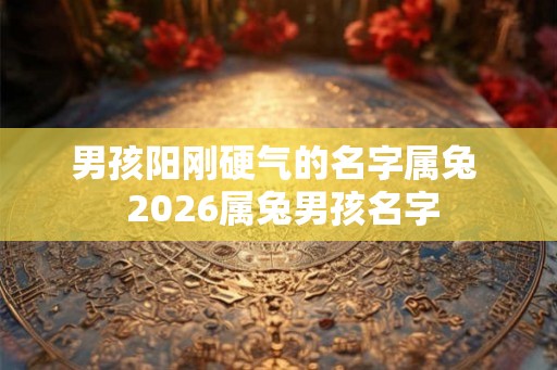 男孩阳刚硬气的名字属兔  2026属兔男孩名字