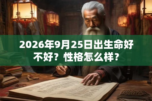 2026年9月25日出生命好不好？性格怎么样？