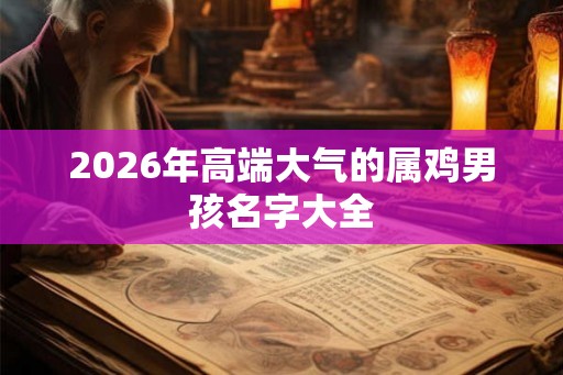 2026年高端大气的属鸡男孩名字大全 2026年高端大气的属鸡男孩名字大全