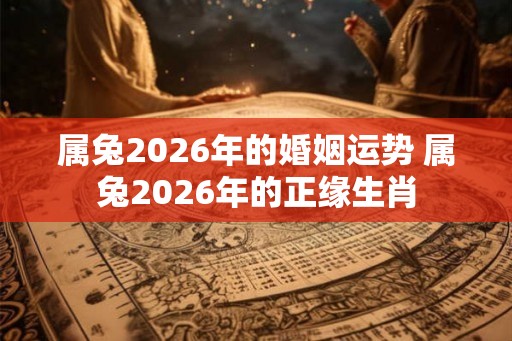 属兔2026年的婚姻运势 属兔2026年的正缘生肖 属兔2026年的婚姻运势 属兔2026年的正缘生肖