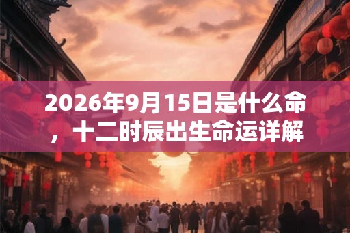 2026年9月15日是什么命,十二时辰出生命运详解 2026年9月15日是什么命,十二时辰出生命运详解