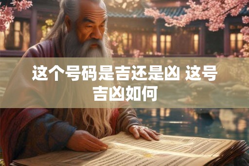 这个号码是吉还是凶 这号吉凶如何 这个号码是吉还是凶 这号吉凶如何