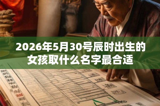 2026年5月30号辰时出生的女孩取什么名字最合适 2026年5月30号辰时出生的女孩取什么名字最合适