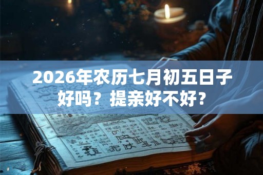 2026年农历七月初五日子好吗?提亲好不好? 2026年农历七月初五日子好吗?提亲好不好?