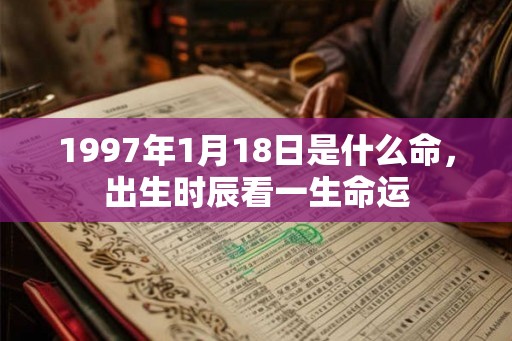 1997年1月18日是什么命，出生时辰看一生命运