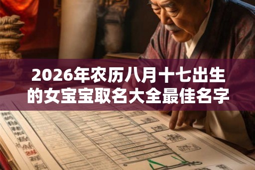 2026年农历八月十七出生的女宝宝取名大全最佳名字 2026年农历八月十七出生的女宝宝取名大全最佳名字
