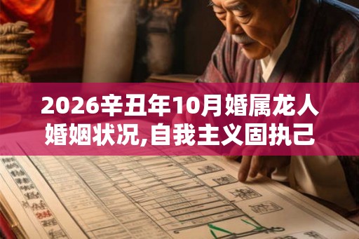 2026辛丑年10月婚属龙人婚姻状况,自我主义固执己见