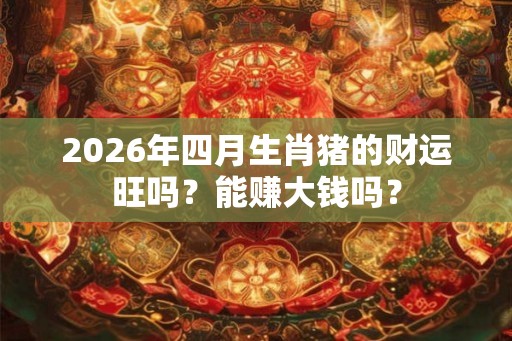 2026年四月生肖猪的财运旺吗？能赚大钱吗？
