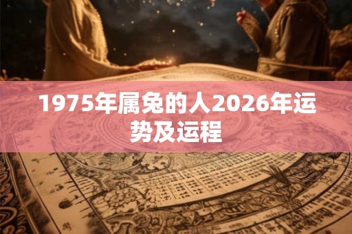 1975年属兔的人2026年运势及运程 1975年属兔的人2026年运势及运程