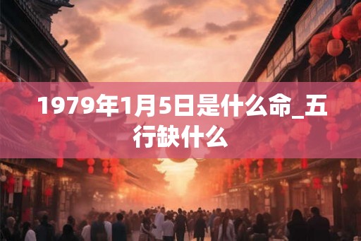 1979年1月5日是什么命_五行缺什么