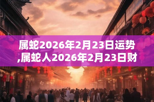 属蛇2026年2月23日运势,属蛇人2026年2月23日财运,生肖蛇2026年2月23日运势