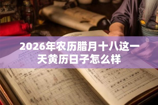 2026年农历腊月十八这一天黄历日子怎么样 2026年农历腊月十八这一天黄历日子怎么样