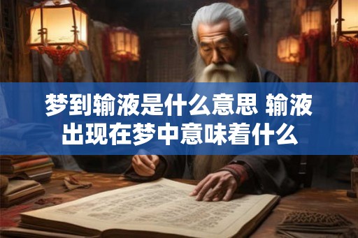 梦到输液是什么意思 输液出现在梦中意味着什么