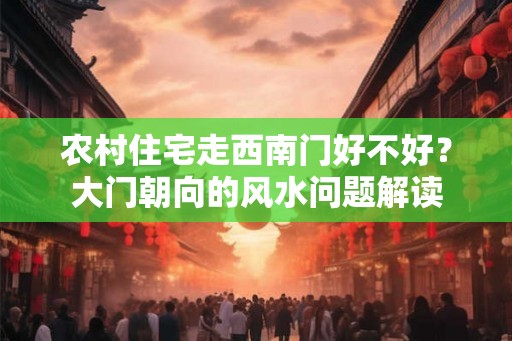 农村住宅走西南门好不好？大门朝向的风水问题解读