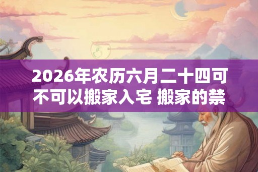 2026年农历六月二十四可不可以搬家入宅 搬家的禁忌