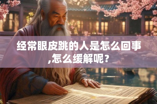 经常眼皮跳的人是怎么回事,怎么缓解呢？