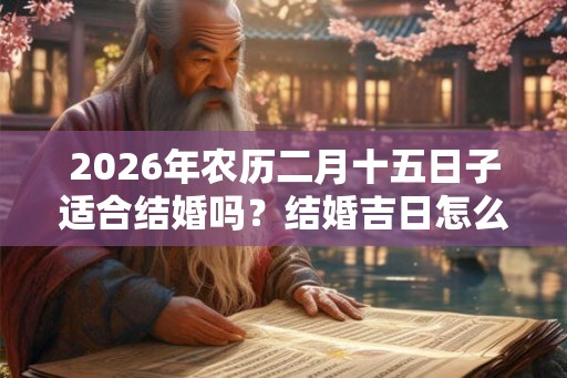 2026年农历二月十五日子适合结婚吗?结婚吉日怎么看? 2026年农历二月十五日子适合结婚吗?结婚吉日怎么看?