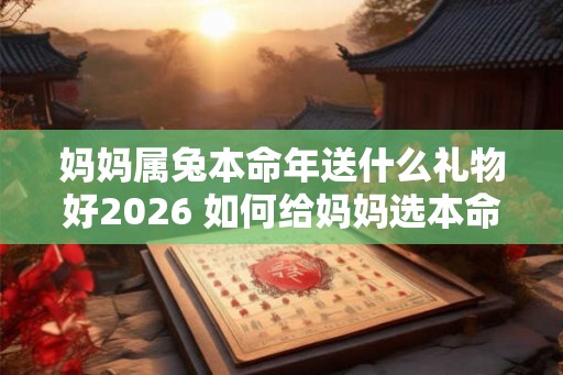 妈妈属兔本命年送什么礼物好2026 如何给妈妈选本命年礼物 妈妈属兔本命年送什么礼物好2026 如何给妈妈选本命年礼物