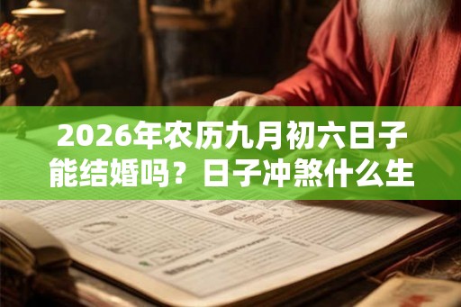 2026年农历九月初六日子能结婚吗？日子冲煞什么生肖？