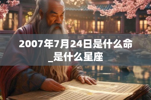 2007年7月24日是什么命_是什么星座