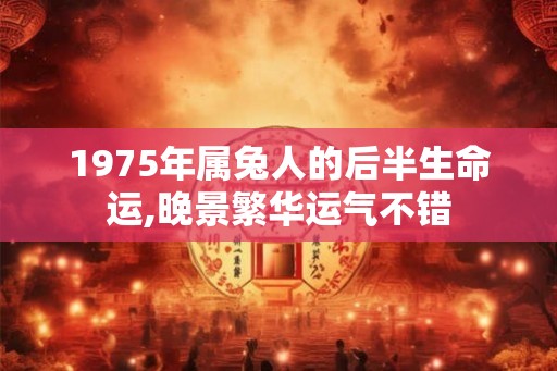 1975年属兔人的后半生命运,晚景繁华运气不错