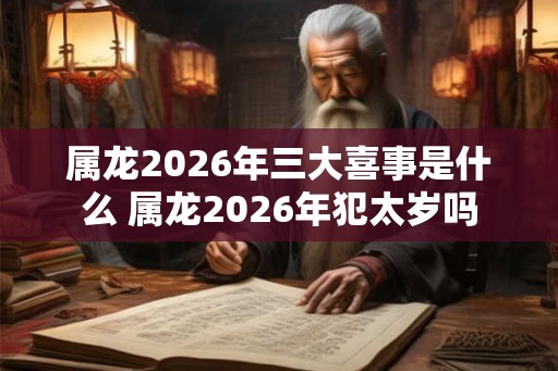 属龙2026年三大喜事是什么 属龙2026年犯太岁吗 属龙2026年三大喜事是什么 属龙2026年犯太岁吗