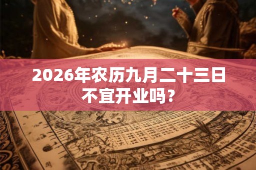 2026年农历九月二十三日不宜开业吗？