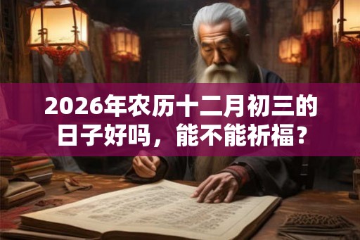 2026年农历十二月初三的日子好吗，能不能祈福？