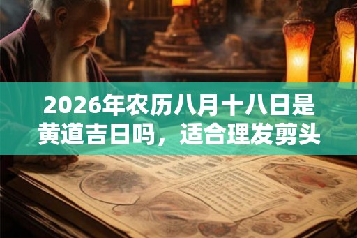 2026年农历八月十八日是黄道吉日吗，适合理发剪头发吗？