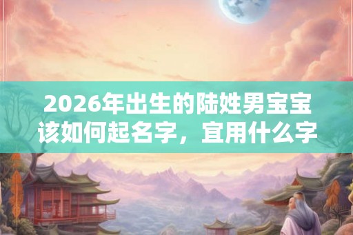 2026年出生的陆姓男宝宝该如何起名字,宜用什么字。 2026年出生的陆姓男宝宝该如何起名字,宜用什么字。