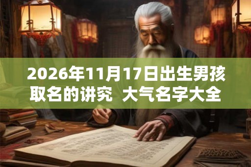 2026年11月17日出生男孩取名的讲究  大气名字大全