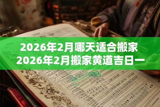 2026年2月哪天适合搬家 2026年2月搬家黄道吉日一览表