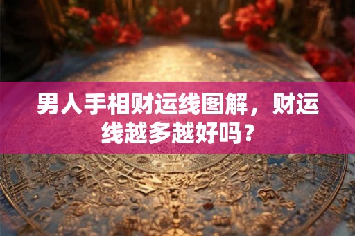 男人手相财运线图解，财运线越多越好吗？