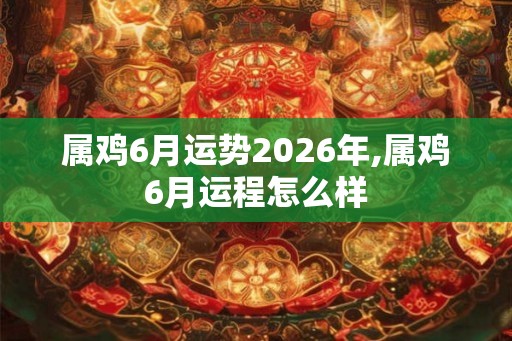 属鸡6月运势2026年,属鸡6月运程怎么样