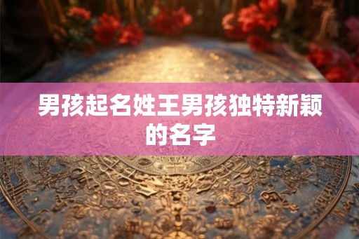 男孩起名姓王男孩独特新颖的名字