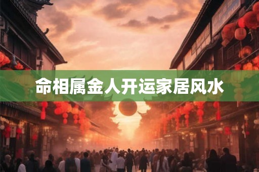 命相属金人开运家居风水