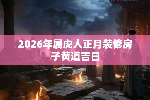 2026年属虎人正月装修房子黄道吉日
