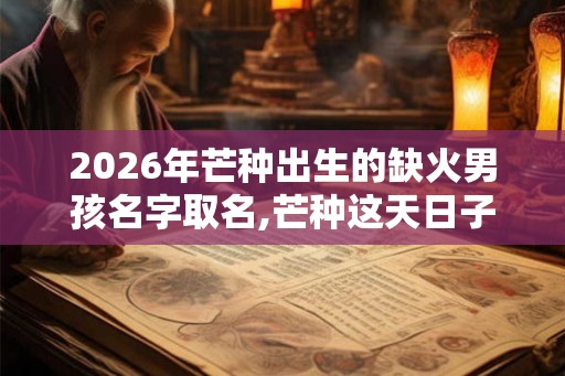2026年芒种出生的缺火男孩名字取名,芒种这天日子好吗？