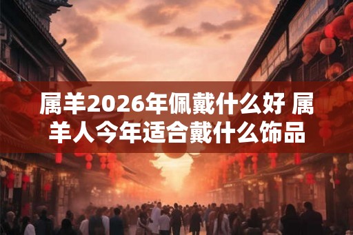 属羊2026年佩戴什么好 属羊人今年适合戴什么饰品
