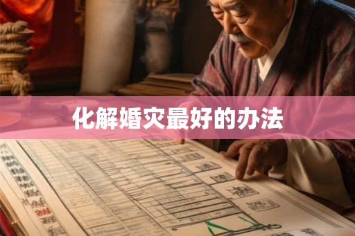 化解婚灾最好的办法