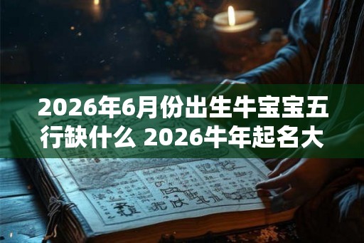 2026年6月份出生牛宝宝五行缺什么 2026牛年起名大全