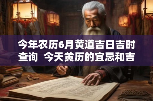 今年农历6月黄道吉日吉时查询  今天黄历的宜忌和吉时