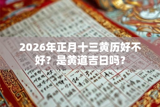 2026年正月十三黄历好不好？是黄道吉日吗？