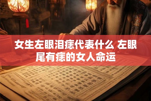 女生左眼泪痣代表什么 左眼尾有痣的女人命运