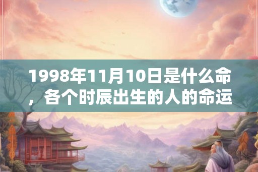 1998年11月10日是什么命，各个时辰出生的人的命运