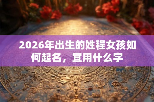 2026年出生的姓程女孩如何起名，宜用什么字