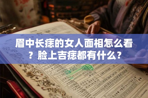 眉中长痣的女人面相怎么看？脸上吉痣都有什么？